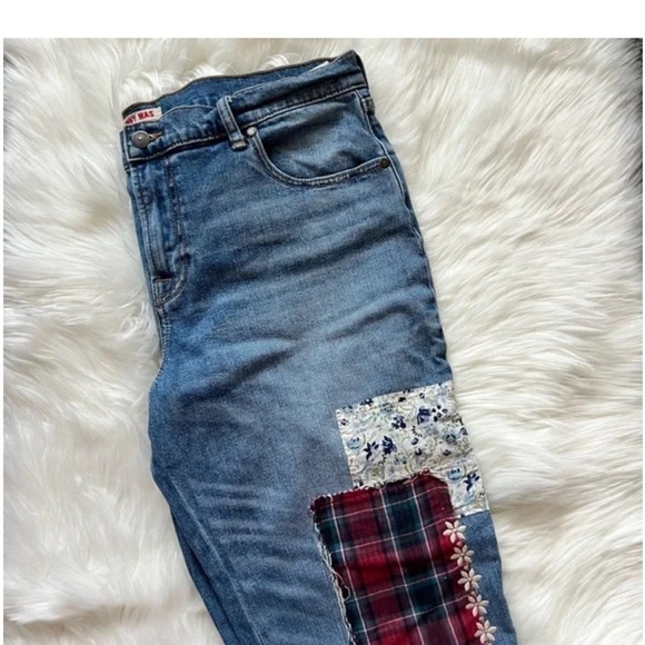 Johnny Was Amelia Boyfriend Floral Patchwork Jeans 27 Mid Rise Relaxed Fit - Picture 2 of 12